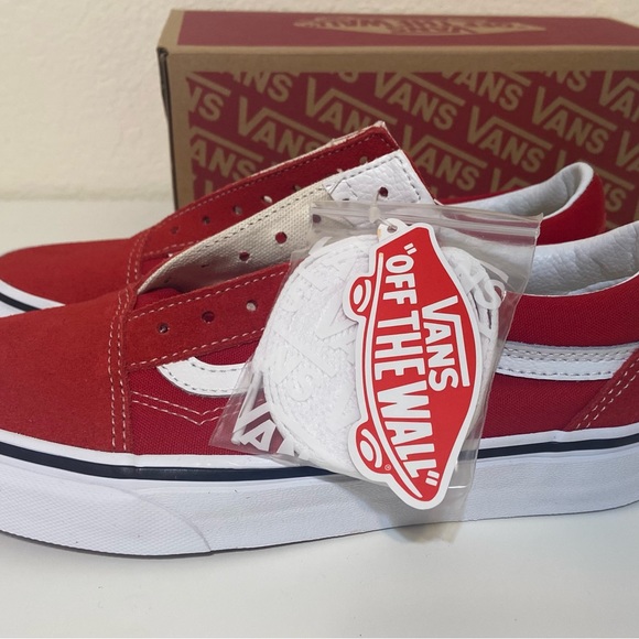 Red Vans Old School Sneakers - Picture 3 of 5